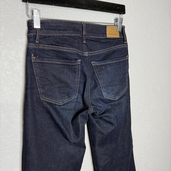 American Eagle Dark Wash Wide Leg Jeans Size 00 - Picture 3 of 8